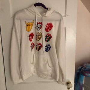 Rolling Stones white sweatshirt